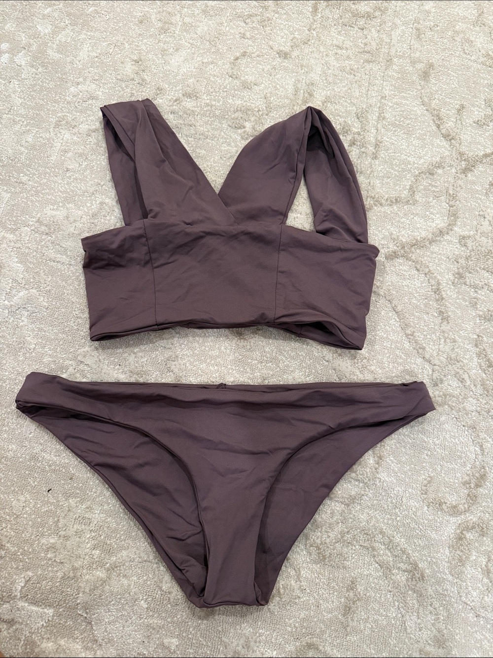 l*space Plum V-Neck Bikini Set